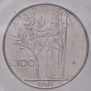 1967 - 100 Lire - Minerva - (Gig. 104) - ... 