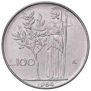 100 Lire - Minerva, 1964 - Acmonital