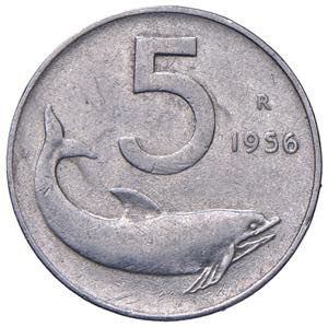 5 Lire - Delfino, 1956 - Alluminio - R