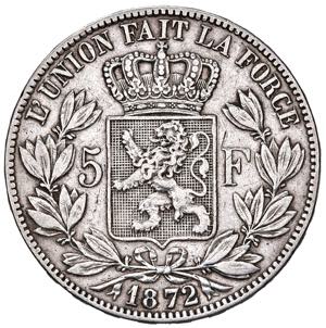 Belgio - Leopoldo II, 1865 - 1909 - 5 ... 
