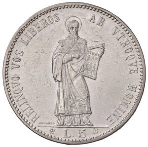 San Marino - 5 Lire, 1898 - Argento - R