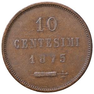 San Marino - 10 Cent., 1875 - Rame