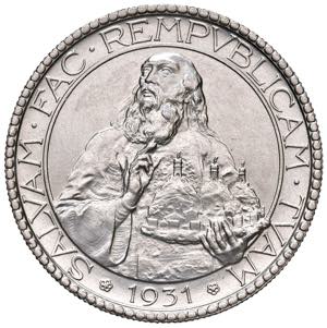 San Marino - 20 Lire, 1931 - Argento