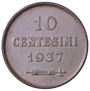 San Marino - 10 Cent., 1937 - Rame