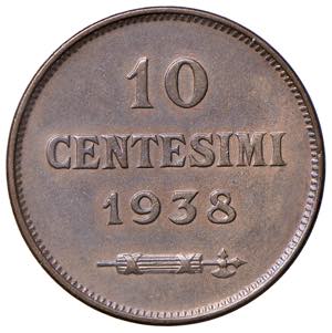 San Marino - 10 Cent., 1938 - Rame