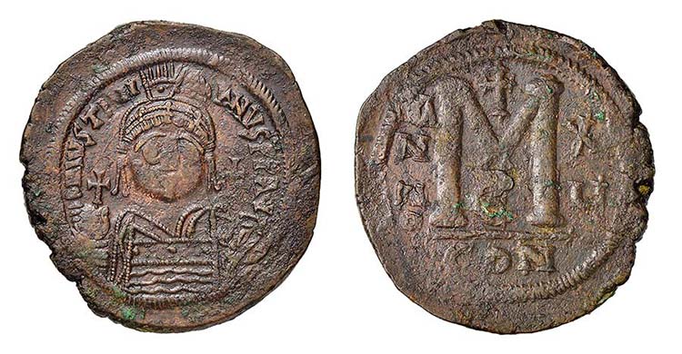 GIUSTINIANO I (527-565) FOLLIS ... 