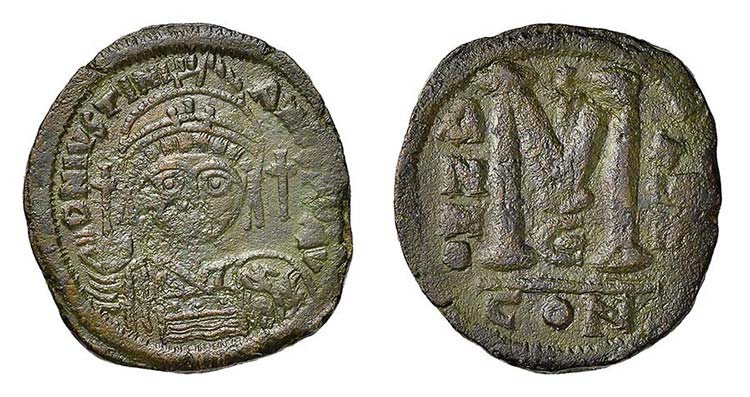 GIUSTINIANO I (527-565) FOLLIS  ... 