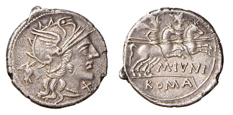 JUNIA (145 a.C.) M.Junius Silanus ... 