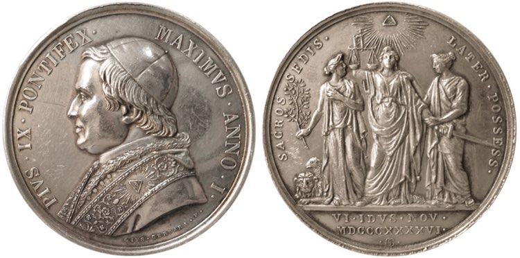 ROMA - PIO IX (1846-1778) MEDAGLIA ... 