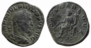 FILIPPO I  (244-249) SESTERZIO  - ... 