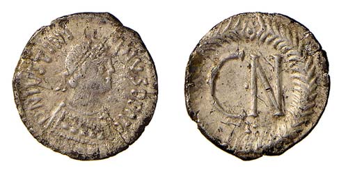 GIUSTINIANO I (527-565) MEZZA ... 