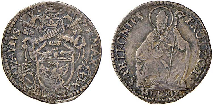 BOLOGNA - PAOLO V (1605-1621) LIRA ... 