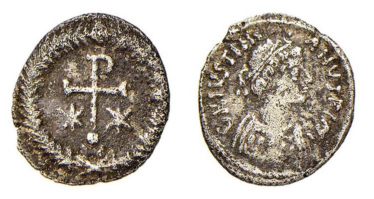 GIUSTINIANO I (527-565) MEZZA ... 