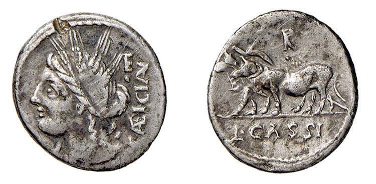 CASSIA (102 a.C.) L. Cassius ... 