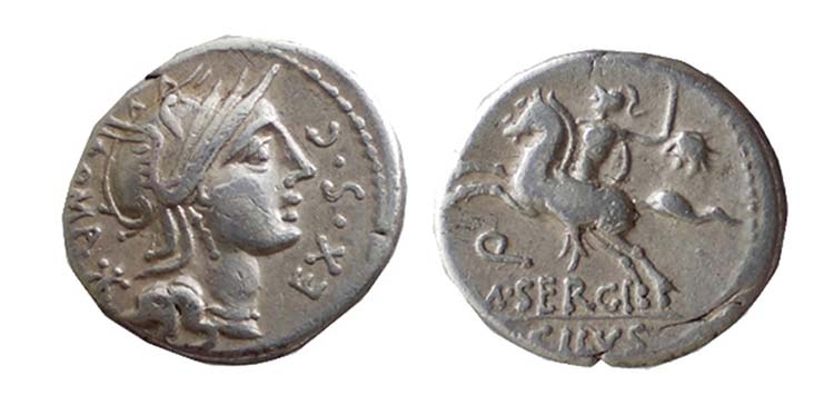 SERGIA (116-115 a.C.) M.Sergius ... 