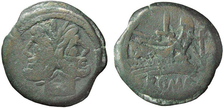 ROMA - ANONIME (209-208 a.C.) ASSE ... 