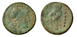 APULIA - THEATE (225-200 a.C.) QUINCUNX ... 
