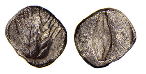 LUCANIA - METAPONTUM  (470-440 a.C.) DIOBOLO ... 