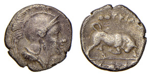 LUCANIA - THURIUM( 350-281  a.C.) DIOBOLO ... 