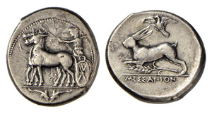 SICILIA - MESSANA (412-408 a.C.) TETRADRAMMA ... 