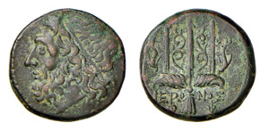 SIRACUSA - GERONE II (274-216 a.C.) BRONZO o ... 