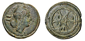 SERIE ROMA/RUOTA  (265-242 a.C.) DUPONDIO ... 