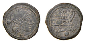 ROMA - ANONIME (215-212 a.C.) ONCIA gr.6,9  ... 