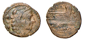 ROMA - ANONIME (circa 127 a.C.) QUADRANTE ... 