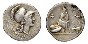 ROMA - ANONIME (115-114 a.C.) DENARIO  - Ar ... 