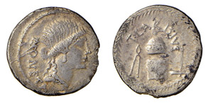 CARISIA (46 a.C.) T.Carisius  DENARIO  - Ar ... 