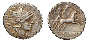 COSCONIA (118 a.C.) L.Cosconius L.f. DENARIO ... 