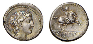CREPUSIA (82 a.C.) Pub.Crepusius DENARIO  - ... 