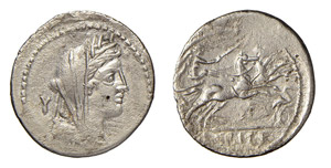 FABIA (102 a.C.) C. Fabius. DENARIO  - Ar - ... 