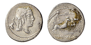 JULIA (85 a.C.) L.Julius Bursio DENARIO  - ... 