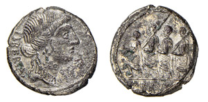 JUNIA (54 a.C.) M. Junius Brutus DENARIO  ... 