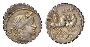 NAEVIA (79 a.C.) C.Naevius Balbus DENARIO ... 