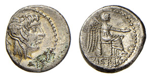 PORCIA (89 a.C.) M.Cato  QUINARIO  - Ar - ... 