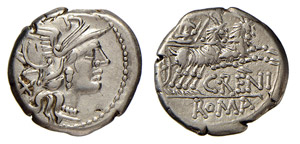 RENIA (138 a.C.) C.Renius DENARIO  - Ar - ... 