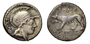 SATRIENA (77 a.C.) P. Satrienus DENARIO  - ... 