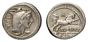THORIA (105 a.C.) L. Thorius Balbus DENARIO  ... 