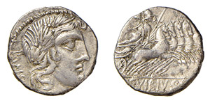 VIBIA (90 a.C.) C.Vibius Pansa DENARIO  - Ar ... 