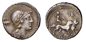 VOLTEIA (78 a.C.) Marcus Volteius DENARIO  - ... 