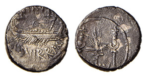 MARCANTONIO (32-31 a.C.) DENARIO LEGIONE XI  ... 