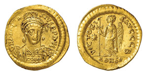ANASTASIO (491-518) SOLIDO gr. 4,4 - Zecca ... 