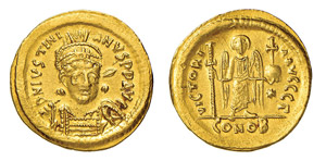 GIUSTINIANO I (527-565) SOLIDO gr.4,5 - ... 