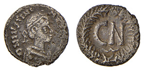 GIUSTINIANO I (527-565) 1/2 SILIQUA gr.0,96 ... 