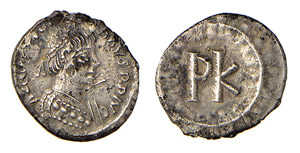 GIUSTINIANO I (527-565) 1/2 SILIQUA gr.0,72 ... 