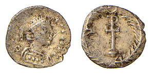 GIUSTINIANO I (527-565) 1/2 SILIQUA gr.0,42 ... 