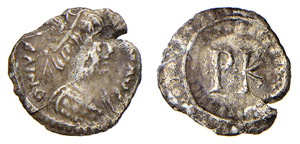 GIUSTINIANO I (527-565) 1/4 DI SILIQUA  ... 