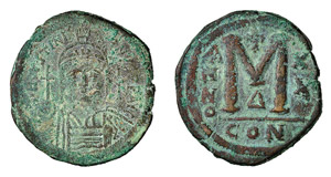 GIUSTINIANO I (527-565) FOLLIS  gr.20,1  - ... 
